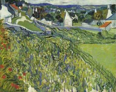 Vincent Van Gogh Vineyards at Auvers Spain oil painting art